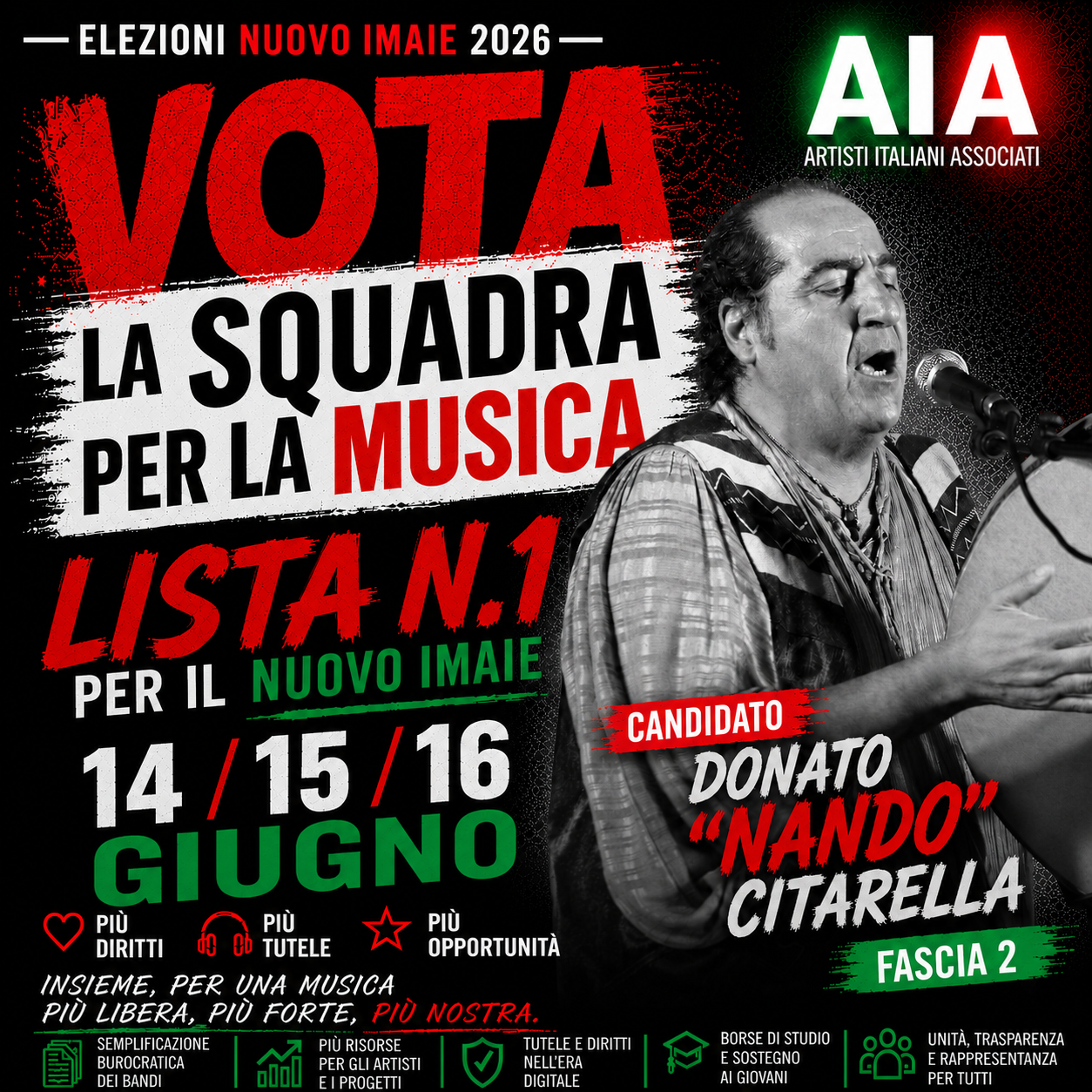 Donato Nando Citarella candidato La Squadra per la Musica Fascia 2