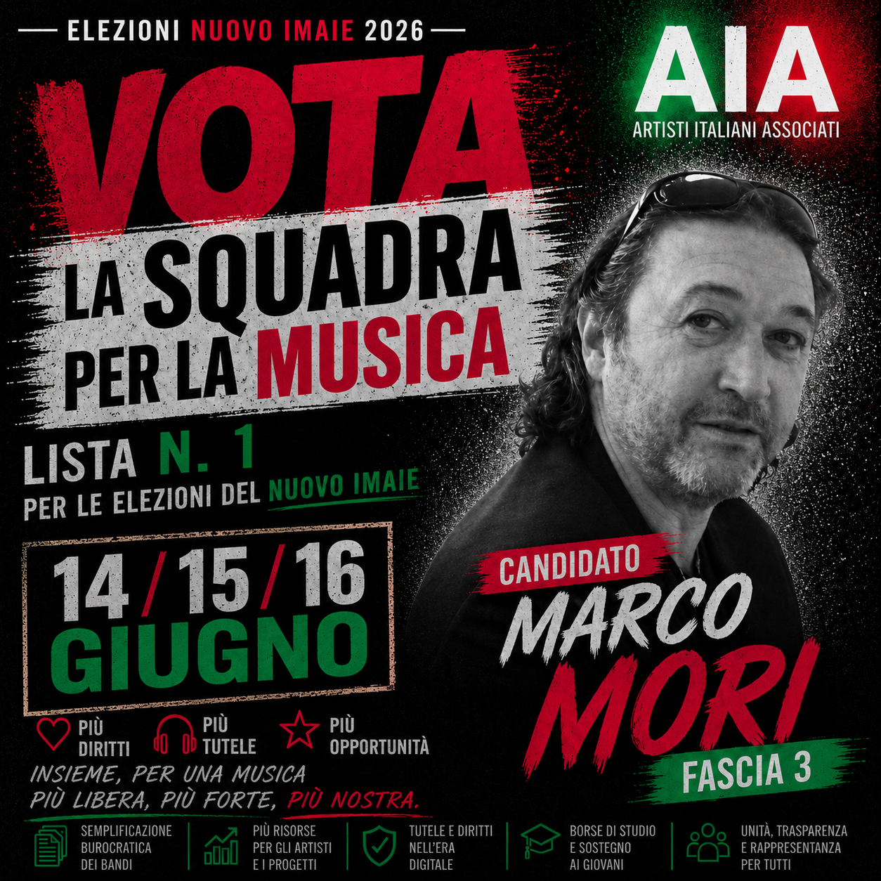 Marco Mori candidato La Squadra per la Musica
