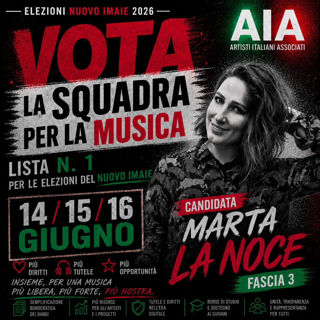 Marta La Noce candidata La Squadra per la Musica