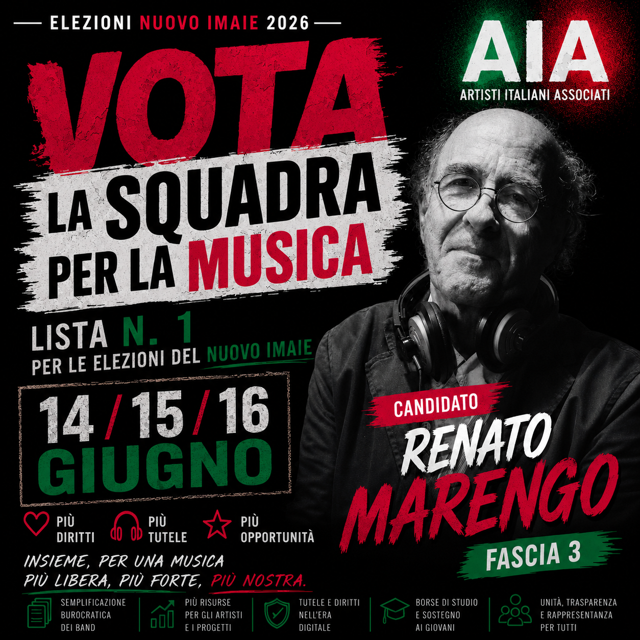 Renato Marengo candidato La Squadra per la Musica