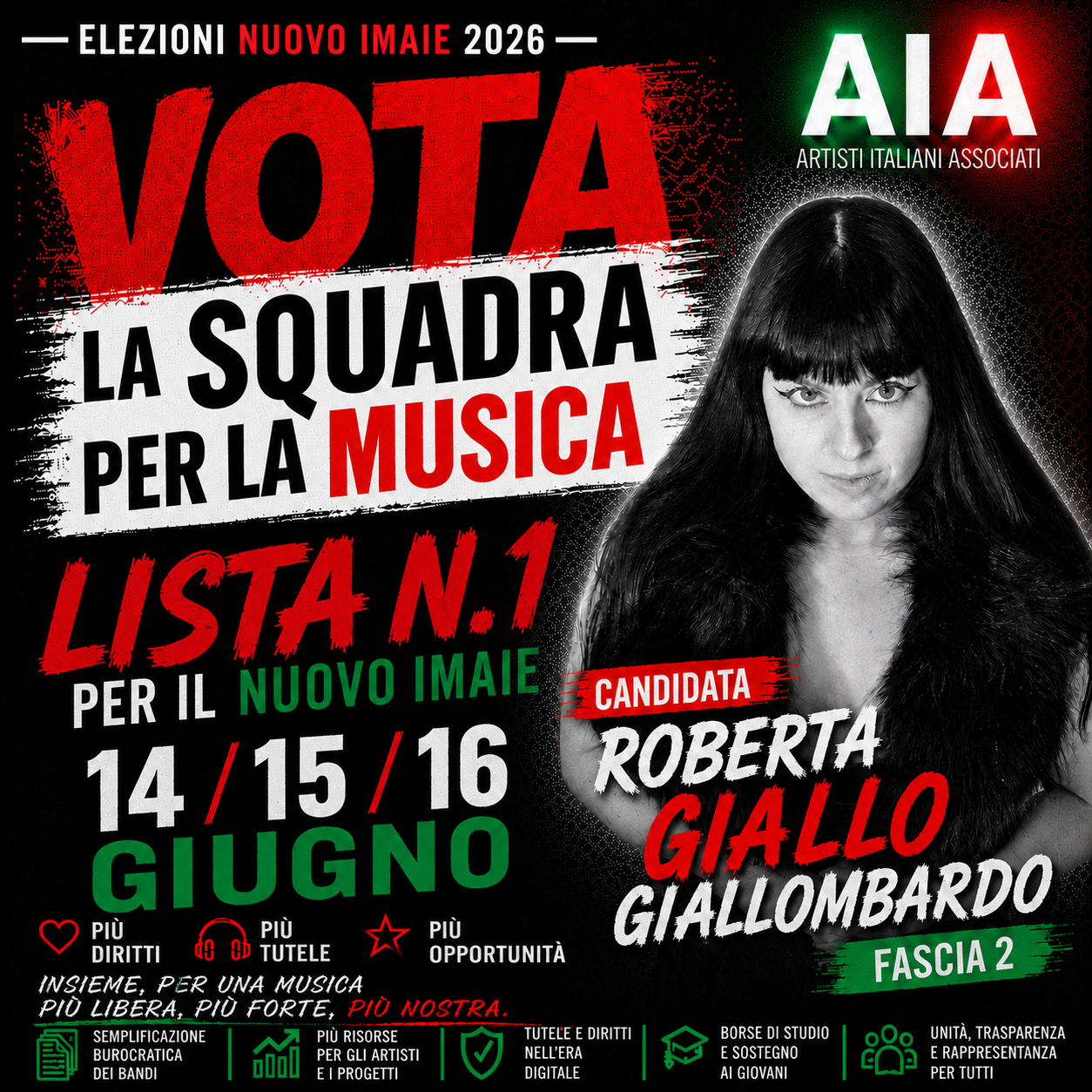 Roberta Giallo Giallombardo candidata La Squadra per la Musica Fascia 2